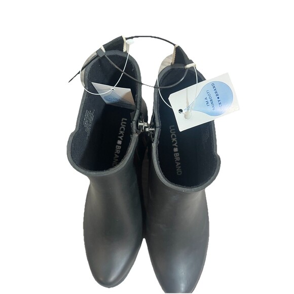 Lucky Brand Basel Chelsea Rubber Rain Boot New! Wellies Waterproof Black Size 6M - Picture 5 of 10